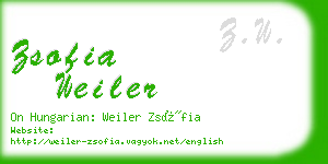 zsofia weiler business card